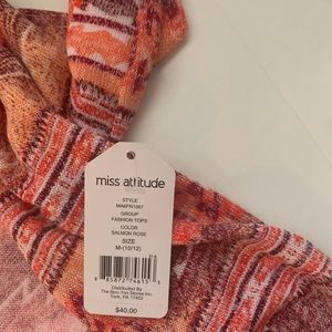 Girls size 10/12 Miss attitude dress shirt Two pieces brand new with tags